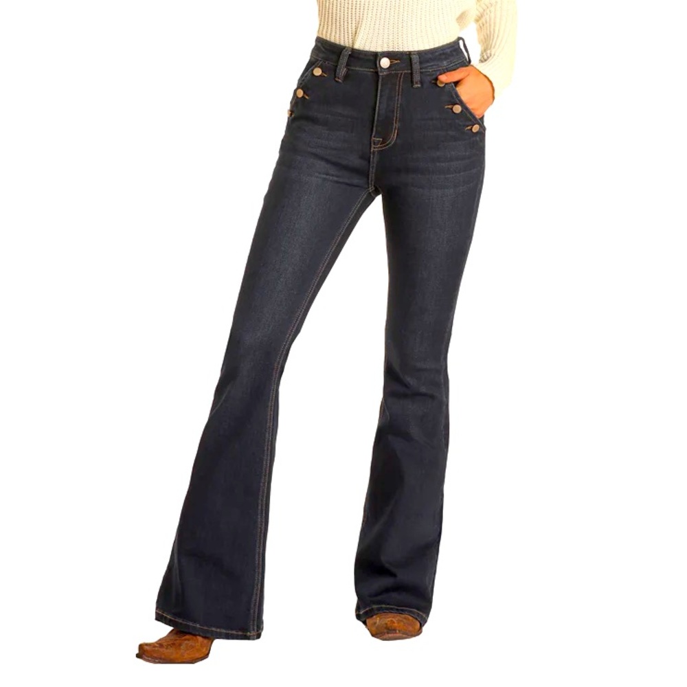 Rock&roll denim flare jeans